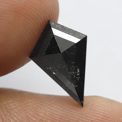 2.04 CT Kite Shape Salt and Pepper Diamond, Natural Gray Black Loose Earth Mined Diamond For Engagement Ring