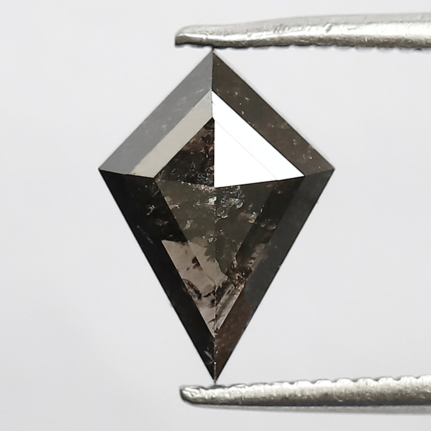 Natural Kite Shape Gray Black Diamond 1.41 CT, Earth Mined Salt and Pepper Loose Diamond for Custom Anniversary Ring