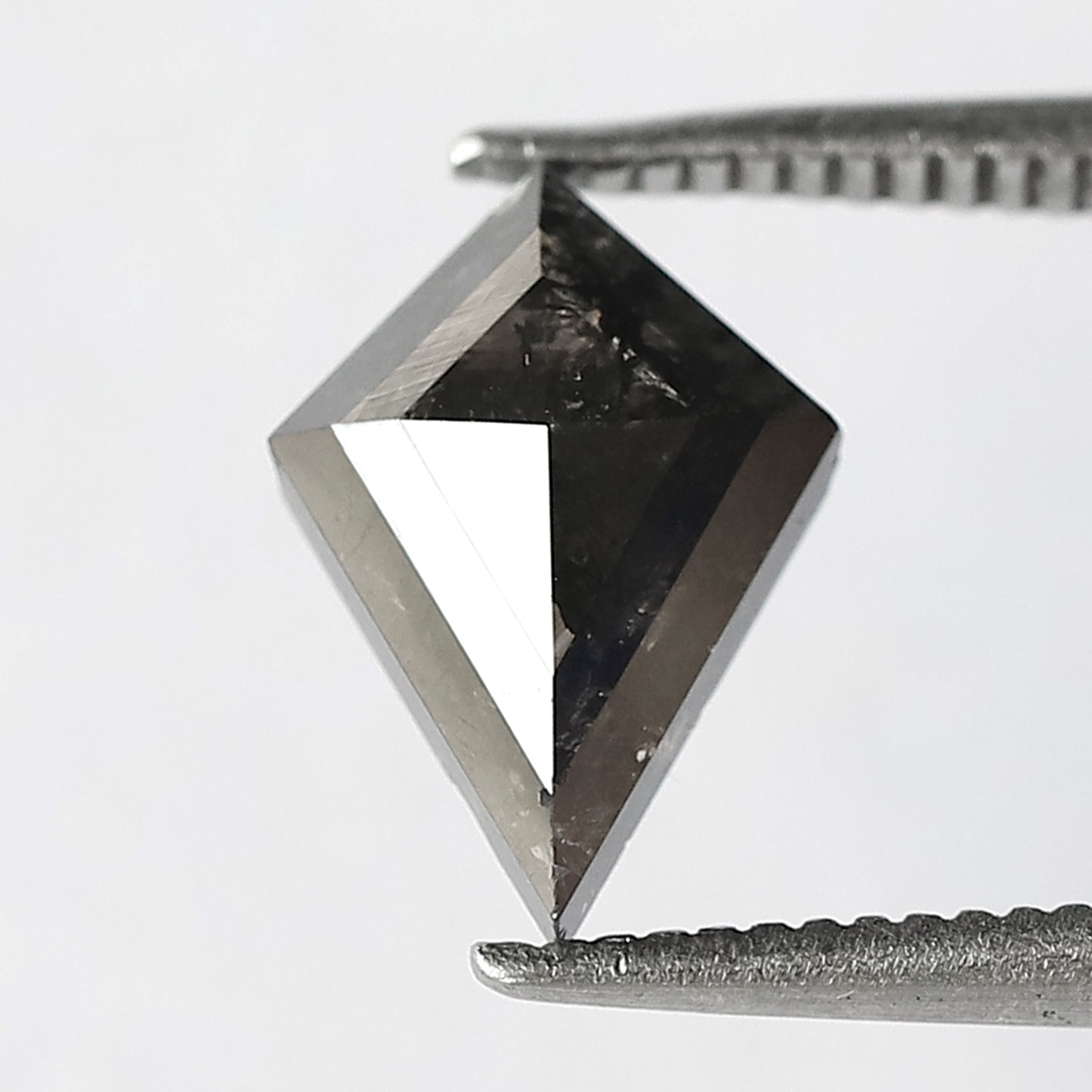 Natural Kite Shape Gray Black Diamond 1.41 CT, Earth Mined Salt and Pepper Loose Diamond for Custom Anniversary Ring