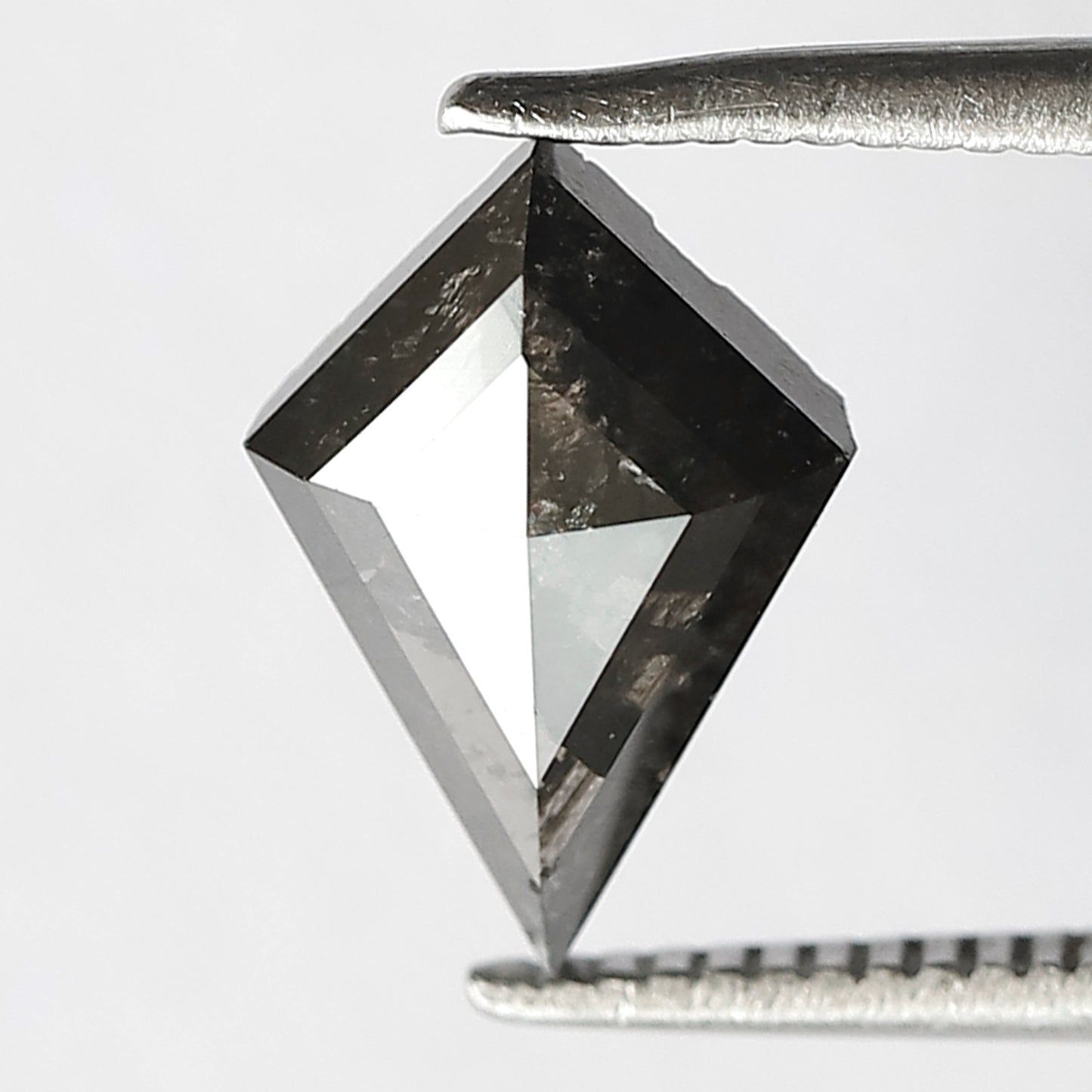 Natural Kite Shape Gray Black Diamond 1.41 CT, Earth Mined Salt and Pepper Loose Diamond for Custom Anniversary Ring