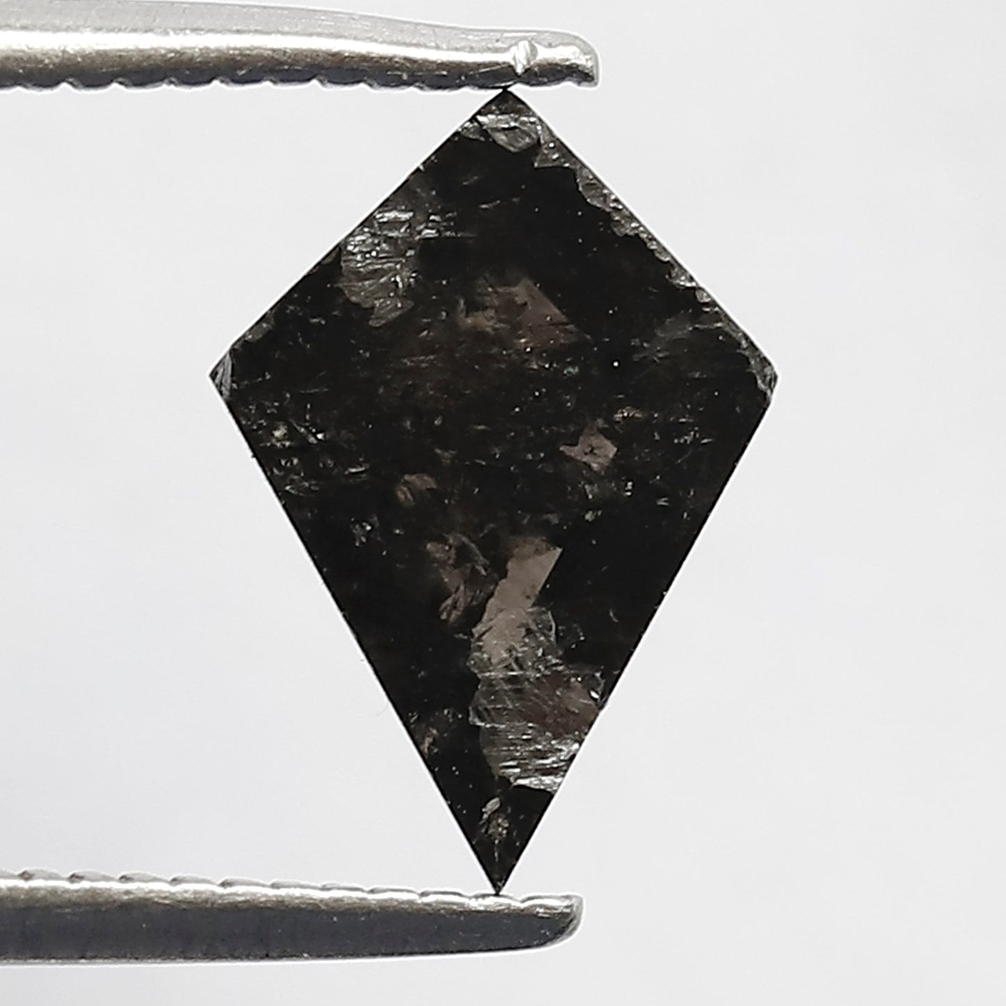 Natural Kite Shape Gray Black Diamond 1.41 CT, Earth Mined Salt and Pepper Loose Diamond for Custom Anniversary Ring