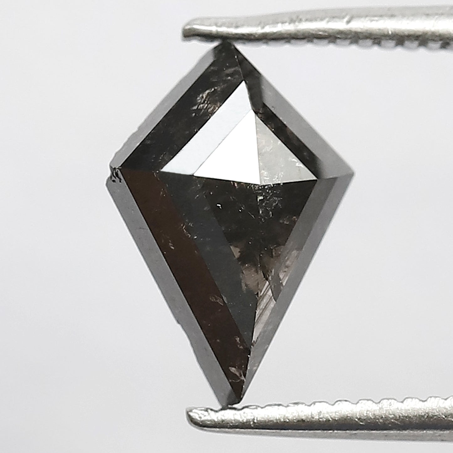 Natural Kite Shape Gray Black Diamond 1.41 CT, Earth Mined Salt and Pepper Loose Diamond for Custom Anniversary Ring