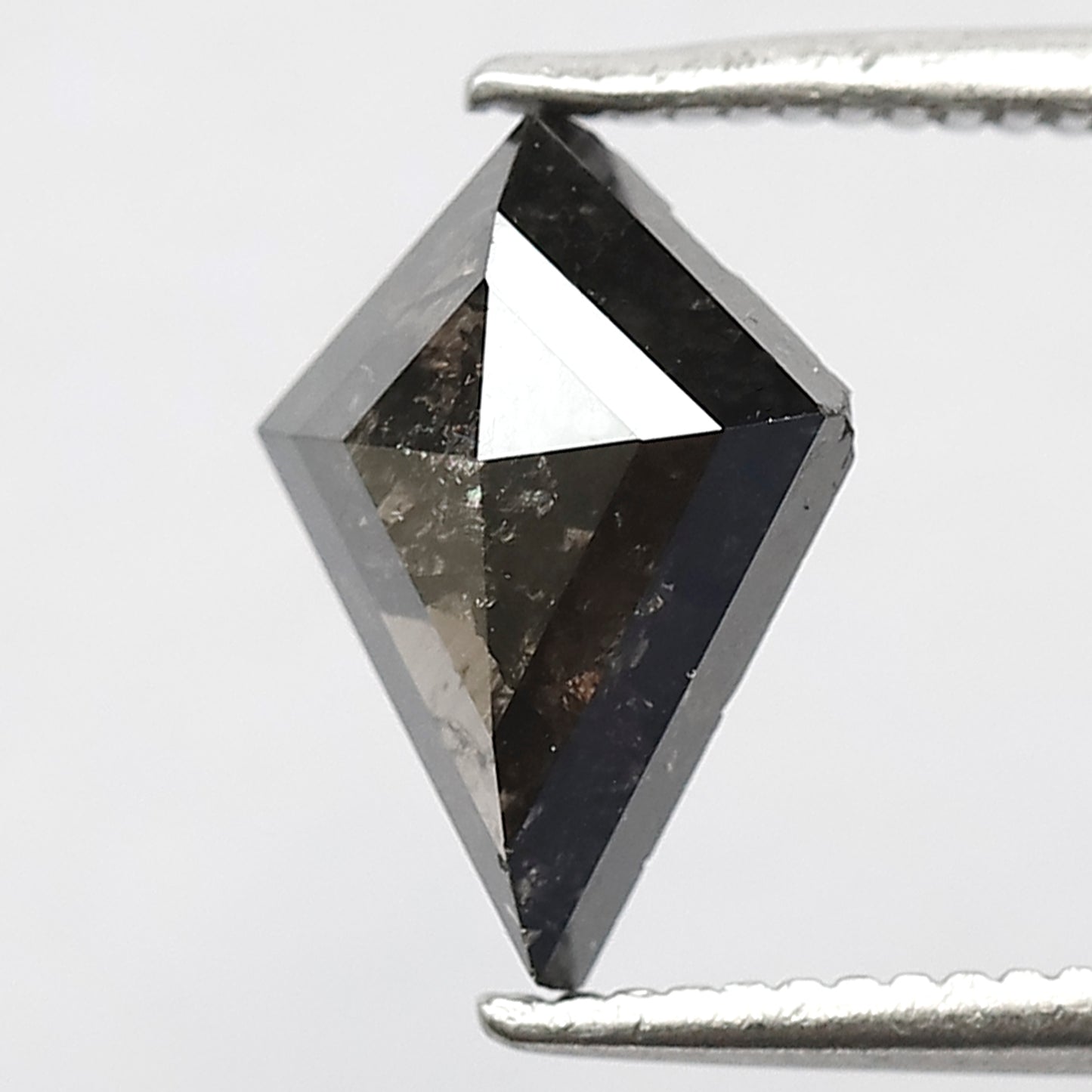 Natural Kite Shape Gray Black Diamond 1.41 CT, Earth Mined Salt and Pepper Loose Diamond for Custom Anniversary Ring