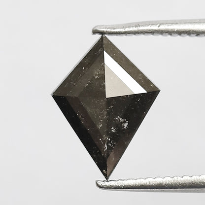 1.09 CT Conflict Free Kite Shape Diamond, Natural Gray Black Salt and Pepper Loose Diamond for Engagement Ring