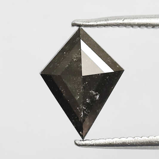 1.09 CT Conflict Free Kite Shape Diamond, Natural Gray Black Salt and Pepper Loose Diamond for Engagement Ring