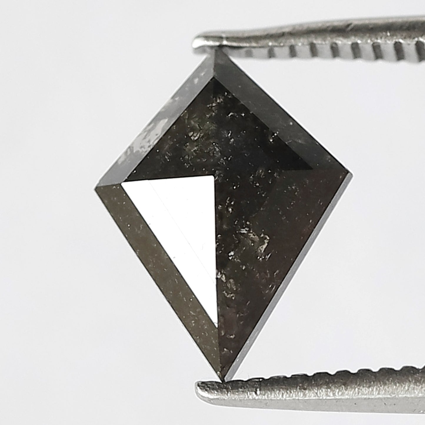 1.09 CT Conflict Free Kite Shape Diamond, Natural Gray Black Salt and Pepper Loose Diamond for Engagement Ring