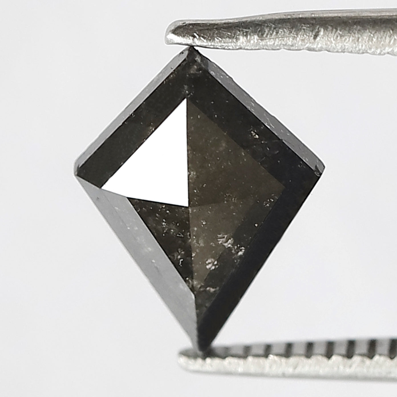 1.09 CT Conflict Free Kite Shape Diamond, Natural Gray Black Salt and Pepper Loose Diamond for Engagement Ring