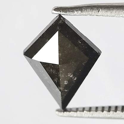 1.09 CT Conflict Free Kite Shape Diamond, Natural Gray Black Salt and Pepper Loose Diamond for Engagement Ring