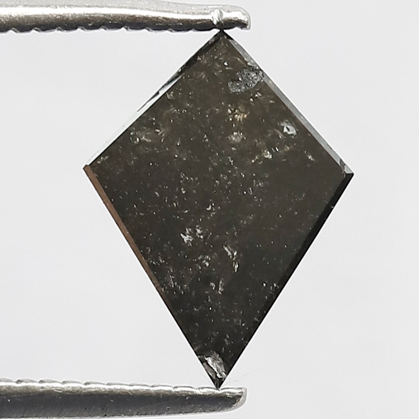 1.09 CT Conflict Free Kite Shape Diamond, Natural Gray Black Salt and Pepper Loose Diamond for Engagement Ring