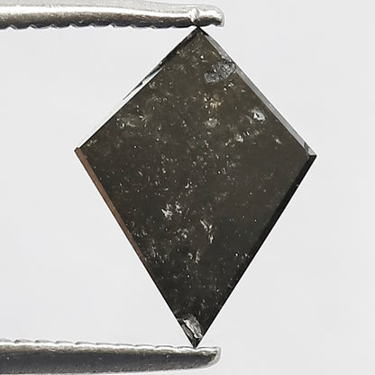 1.09 CT Conflict Free Kite Shape Diamond, Natural Gray Black Salt and Pepper Loose Diamond for Engagement Ring
