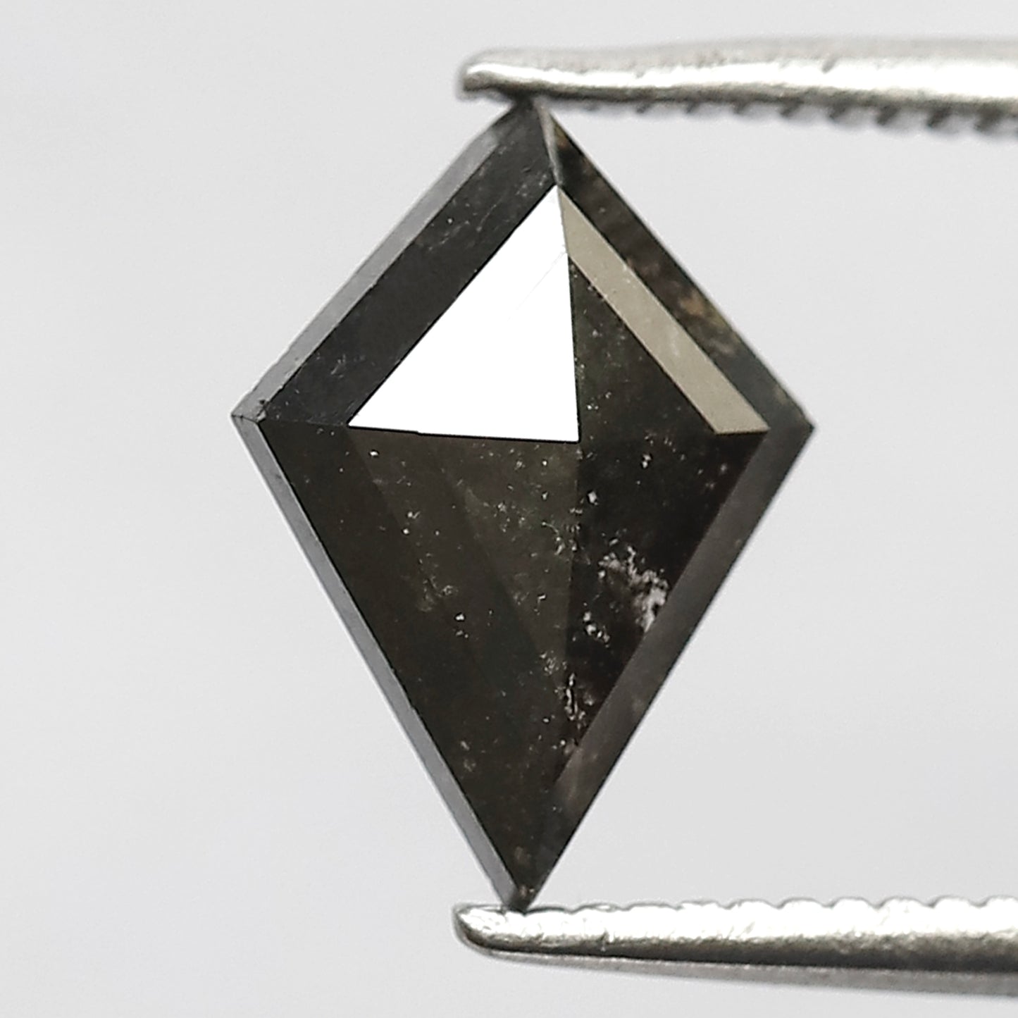 1.09 CT Conflict Free Kite Shape Diamond, Natural Gray Black Salt and Pepper Loose Diamond for Engagement Ring
