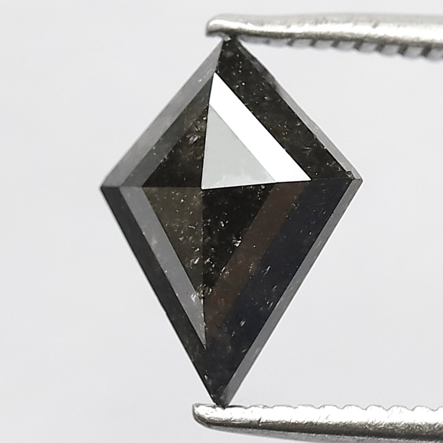 1.09 CT Conflict Free Kite Shape Diamond, Natural Gray Black Salt and Pepper Loose Diamond for Engagement Ring
