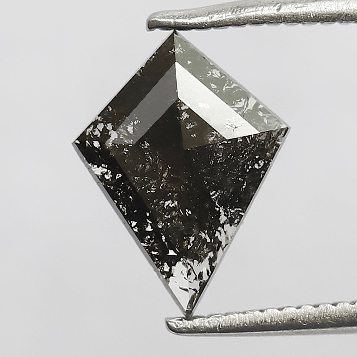 Natural Earth Mined Kite Shape Salt and Pepper Diamond 0.84 CT, Gray Black Loose Diamond for Jewelry Making