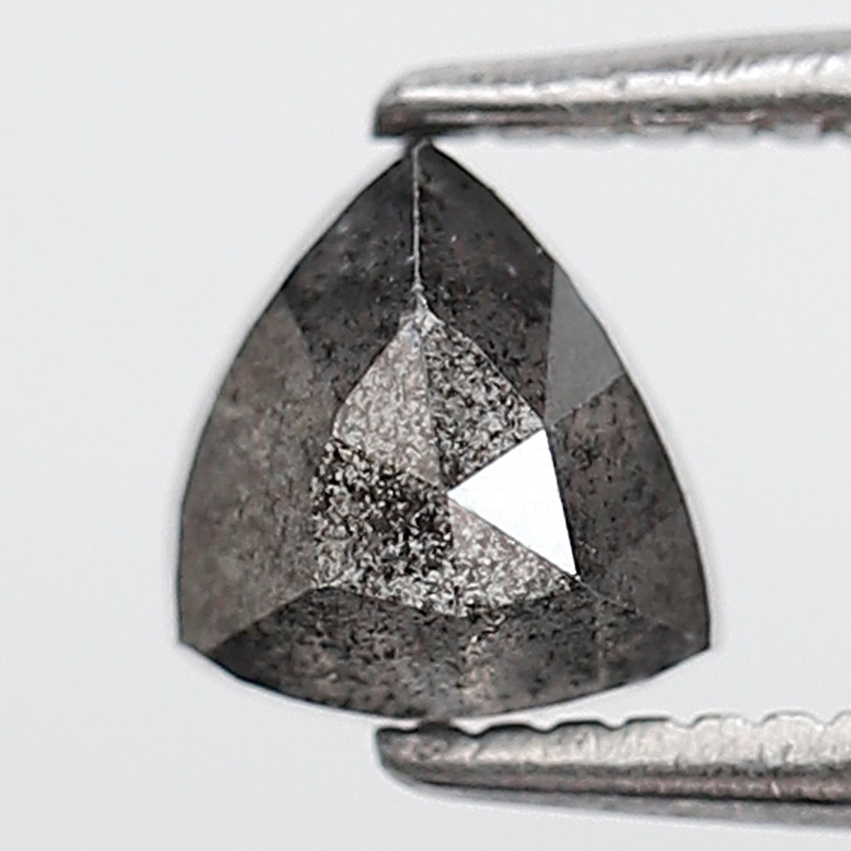 5 mm 0.74 Ct Triangle Shape Salt and Pepper Diamond Grey Black Color Natural Loose Diamond