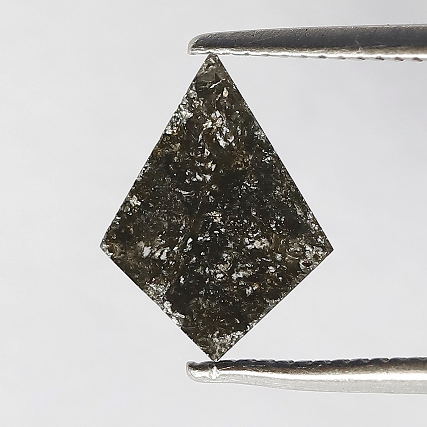 Natural Earth Mined Kite Shape Salt and Pepper Diamond 0.84 CT, Gray Black Loose Diamond for Jewelry Making