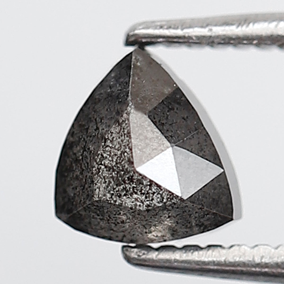 5 mm 0.74 Ct Triangle Shape Salt and Pepper Diamond Grey Black Color Natural Loose Diamond