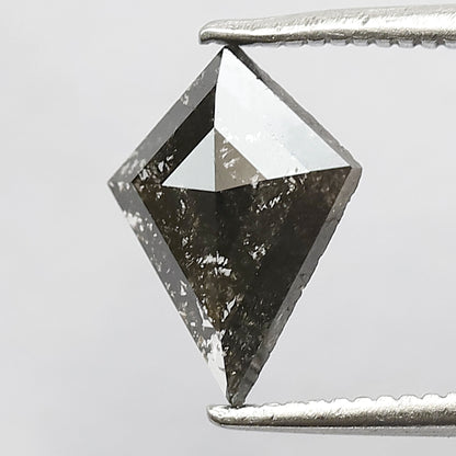 Natural Earth Mined Kite Shape Salt and Pepper Diamond 0.84 CT, Gray Black Loose Diamond for Jewelry Making