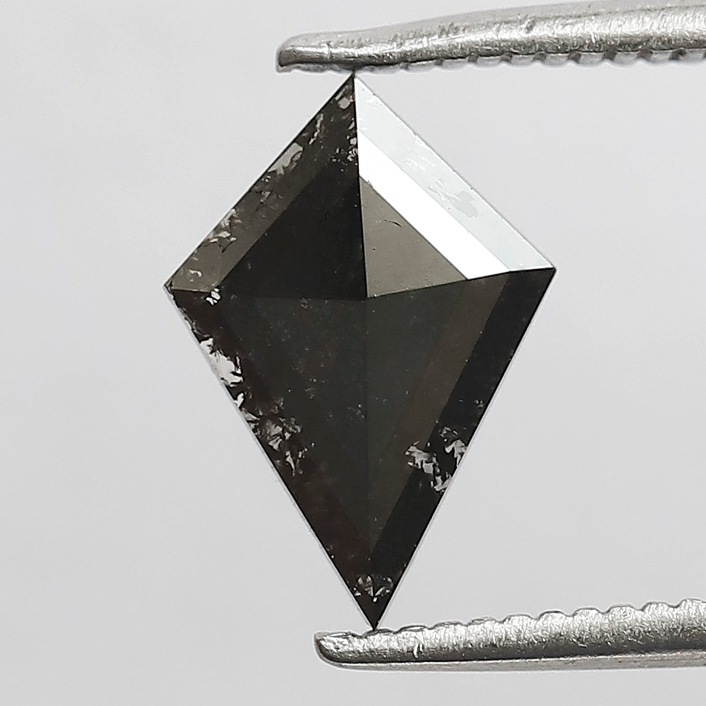 0.80 CT Gray Black Kite Shape Earth Mined Diamond, Natural Salt and Pepper Loose Diamond for Bridal Ring