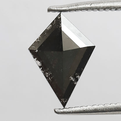 0.80 CT Gray Black Kite Shape Earth Mined Diamond, Natural Salt and Pepper Loose Diamond for Bridal Ring