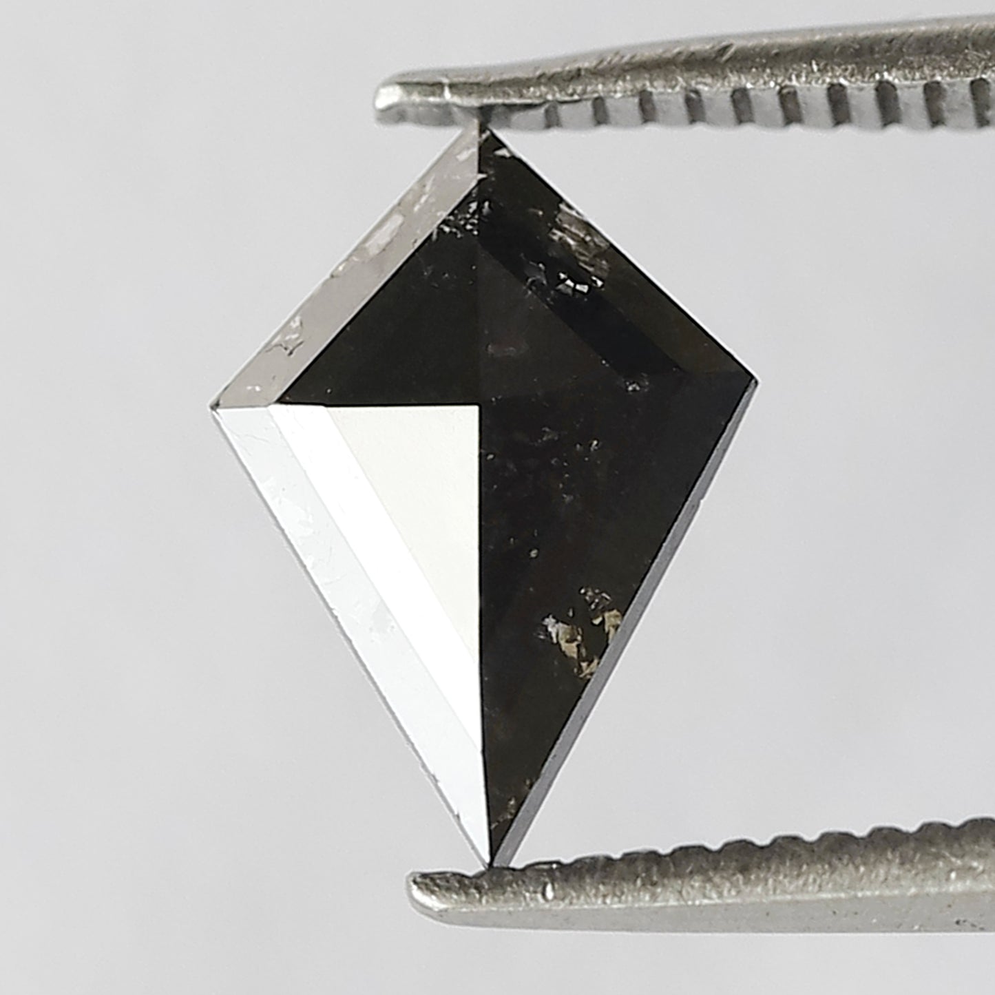 0.80 CT Gray Black Kite Shape Earth Mined Diamond, Natural Salt and Pepper Loose Diamond for Bridal Ring