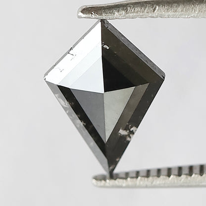 0.80 CT Gray Black Kite Shape Earth Mined Diamond, Natural Salt and Pepper Loose Diamond for Bridal Ring