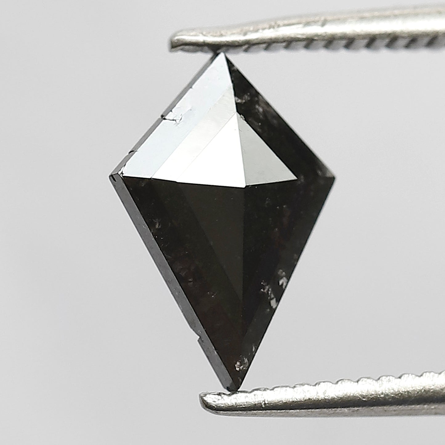 0.80 CT Gray Black Kite Shape Earth Mined Diamond, Natural Salt and Pepper Loose Diamond for Bridal Ring