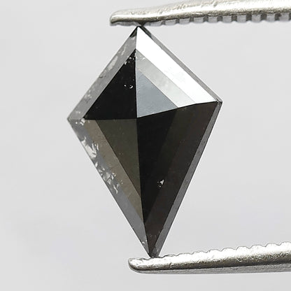 0.80 CT Gray Black Kite Shape Earth Mined Diamond, Natural Salt and Pepper Loose Diamond for Bridal Ring