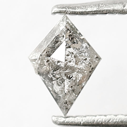 0.38 CT Kite Shape Diamond 6.6 MM Natural Grey Black Color Diamond Loose Natural Earth Mined Salt and Pepper Diamond Jewelry