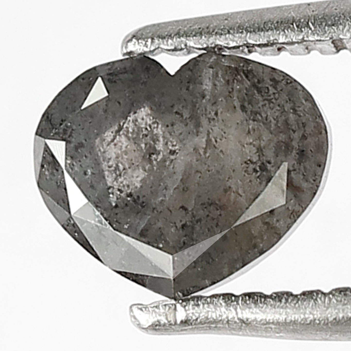 Natural 0.94 CT Salt and Pepper Diamond | 5.3 MM Natural Gray Black Loose Diamond