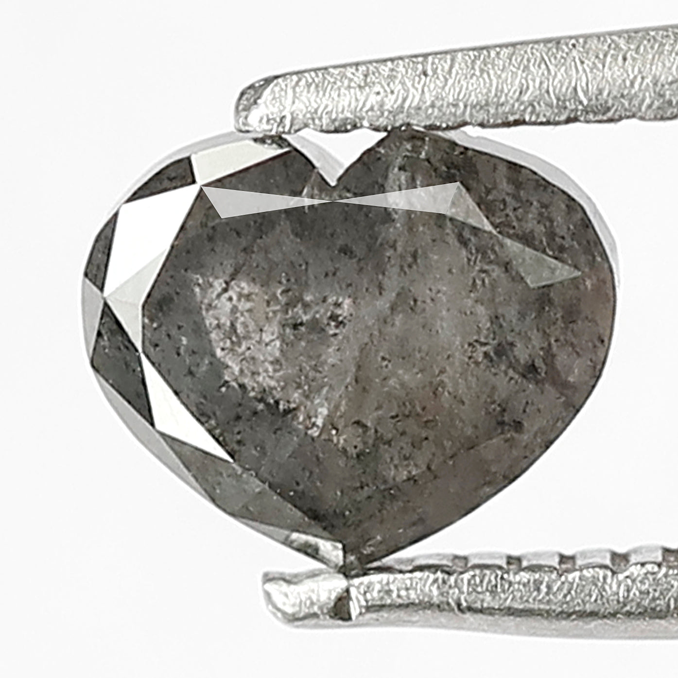 Natural 0.94 CT Salt and Pepper Diamond | 5.3 MM Natural Gray Black Loose Diamond