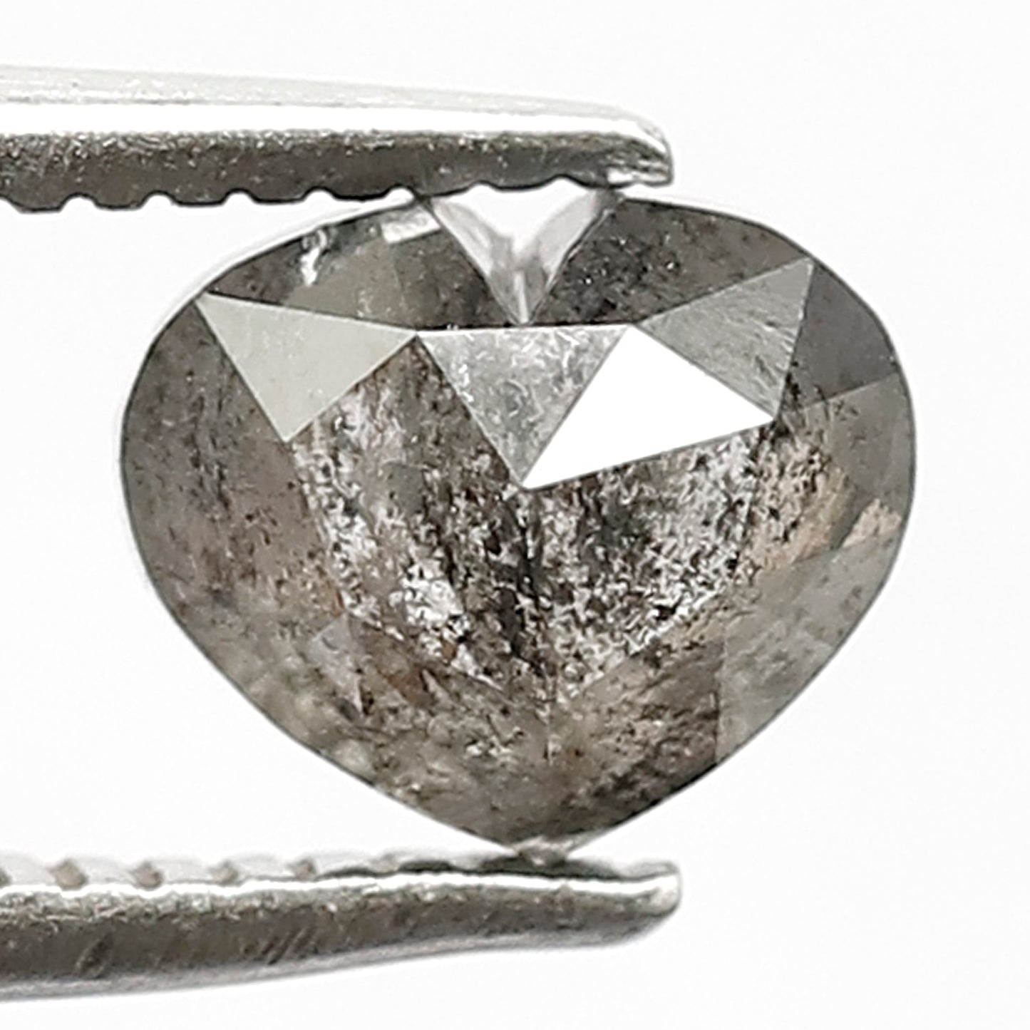 Natural 0.94 CT Salt and Pepper Diamond | 5.3 MM Natural Gray Black Loose Diamond