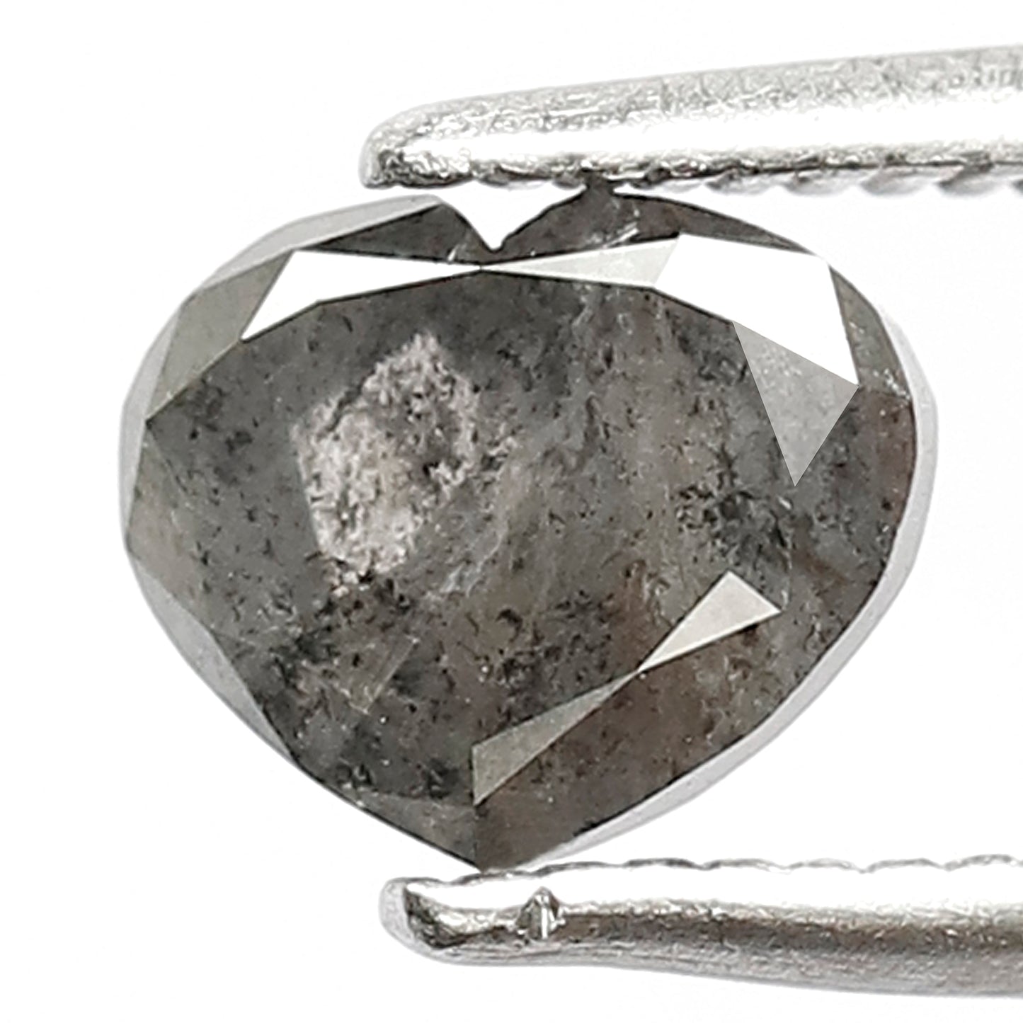 Natural 0.94 CT Salt and Pepper Diamond | 5.3 MM Natural Gray Black Loose Diamond