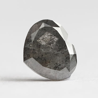 Natural 0.94 CT Salt and Pepper Diamond | 5.3 MM Natural Gray Black Loose Diamond