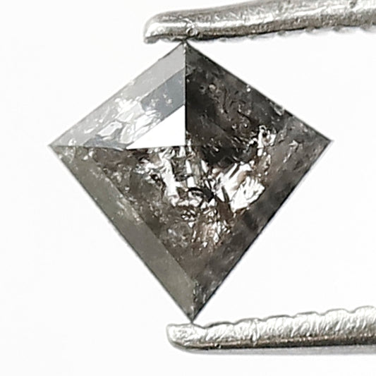 0.53 CT Fancy Grey Black Color Diamond 6.2 MM Loose Natural Kite Shape Diamond Salt and Pepper Diamond Vintage Style Diamond Ring