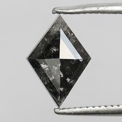 0.94 CT Gray Black Kite Shape Earth Mined Diamond, Natural 9.60 x 6.60 mm Salt and Pepper Loose Diamond