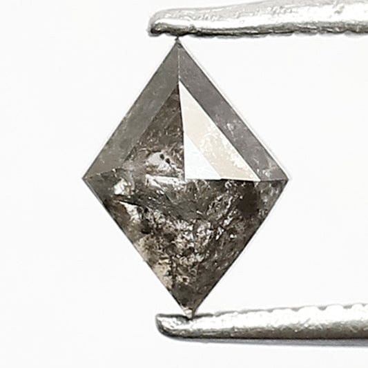 0.55 CT Unique Geometric Shape Diamond Loose Natural Grey Black Color Ethically Sourced Salt and Pepper Diamond Vintage Style Custom Jewelry