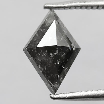 0.94 CT Gray Black Kite Shape Earth Mined Diamond, Natural 9.60 x 6.60 mm Salt and Pepper Loose Diamond