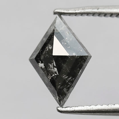 0.94 CT Gray Black Kite Shape Earth Mined Diamond, Natural 9.60 x 6.60 mm Salt and Pepper Loose Diamond