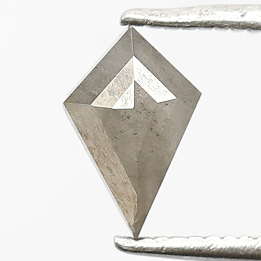 0.81 CT Elongated Kite Shape Diamond 8.1 MM Smokey Grey Color Loose Natural Conflict Free Salt and Pepper Diamond Ring