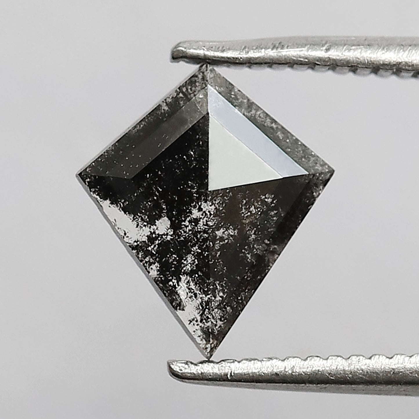 0.73 CT Kite Shape Translucent Loose Earth Mined Diamond, Natural Gray Black Salt and Pepper Diamond For Making Jewelry Design