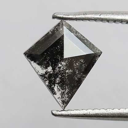 0.73 CT Kite Shape Translucent Loose Earth Mined Diamond, Natural Gray Black Salt and Pepper Diamond For Making Jewelry Design