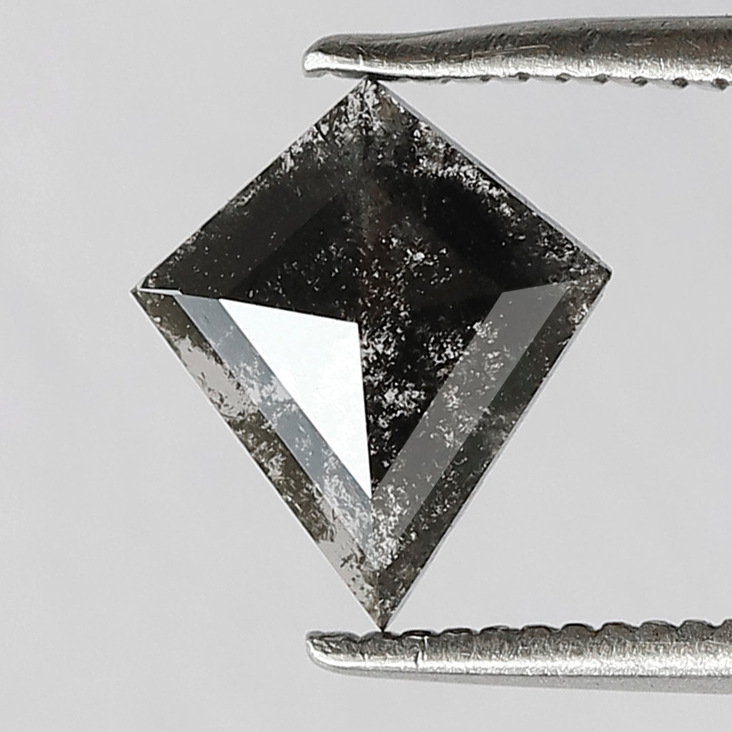 0.73 CT Kite Shape Translucent Loose Earth Mined Diamond, Natural Gray Black Salt and Pepper Diamond For Making Jewelry Design
