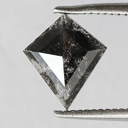 0.73 CT Kite Shape Translucent Loose Earth Mined Diamond, Natural Gray Black Salt and Pepper Diamond For Making Jewelry Design