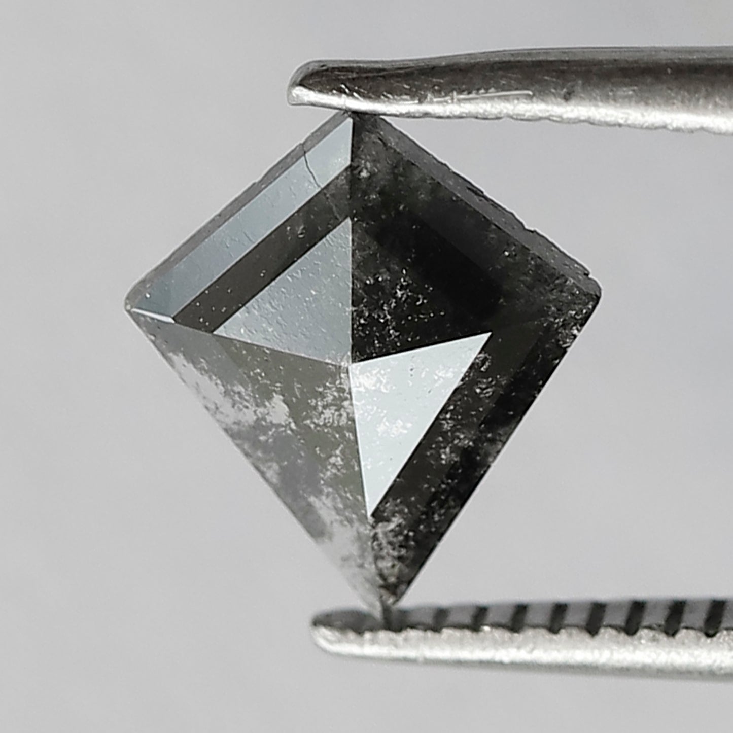 0.73 CT Kite Shape Translucent Loose Earth Mined Diamond, Natural Gray Black Salt and Pepper Diamond For Making Jewelry Design