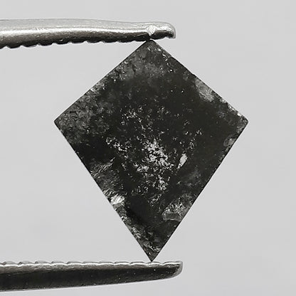 0.73 CT Kite Shape Translucent Loose Earth Mined Diamond, Natural Gray Black Salt and Pepper Diamond For Making Jewelry Design