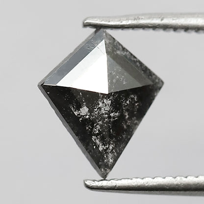 0.73 CT Kite Shape Translucent Loose Earth Mined Diamond, Natural Gray Black Salt and Pepper Diamond For Making Jewelry Design
