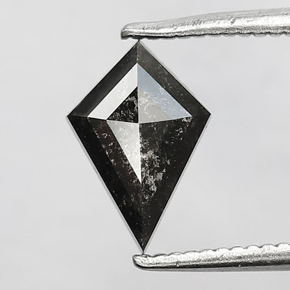 0.77 CT Ethical Kite Shape Loose Diamond, 8.90 x 6.00 mm Gray Black Salt and Pepper Diamond