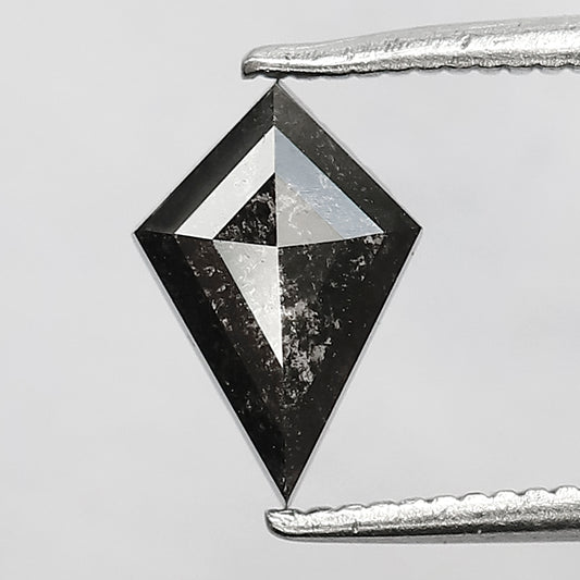 0.77 CT Ethical Kite Shape Loose Diamond, 8.90 x 6.00 mm Gray Black Salt and Pepper Diamond