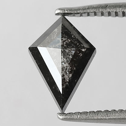 0.77 CT Ethical Kite Shape Loose Diamond, 8.90 x 6.00 mm Gray Black Salt and Pepper Diamond