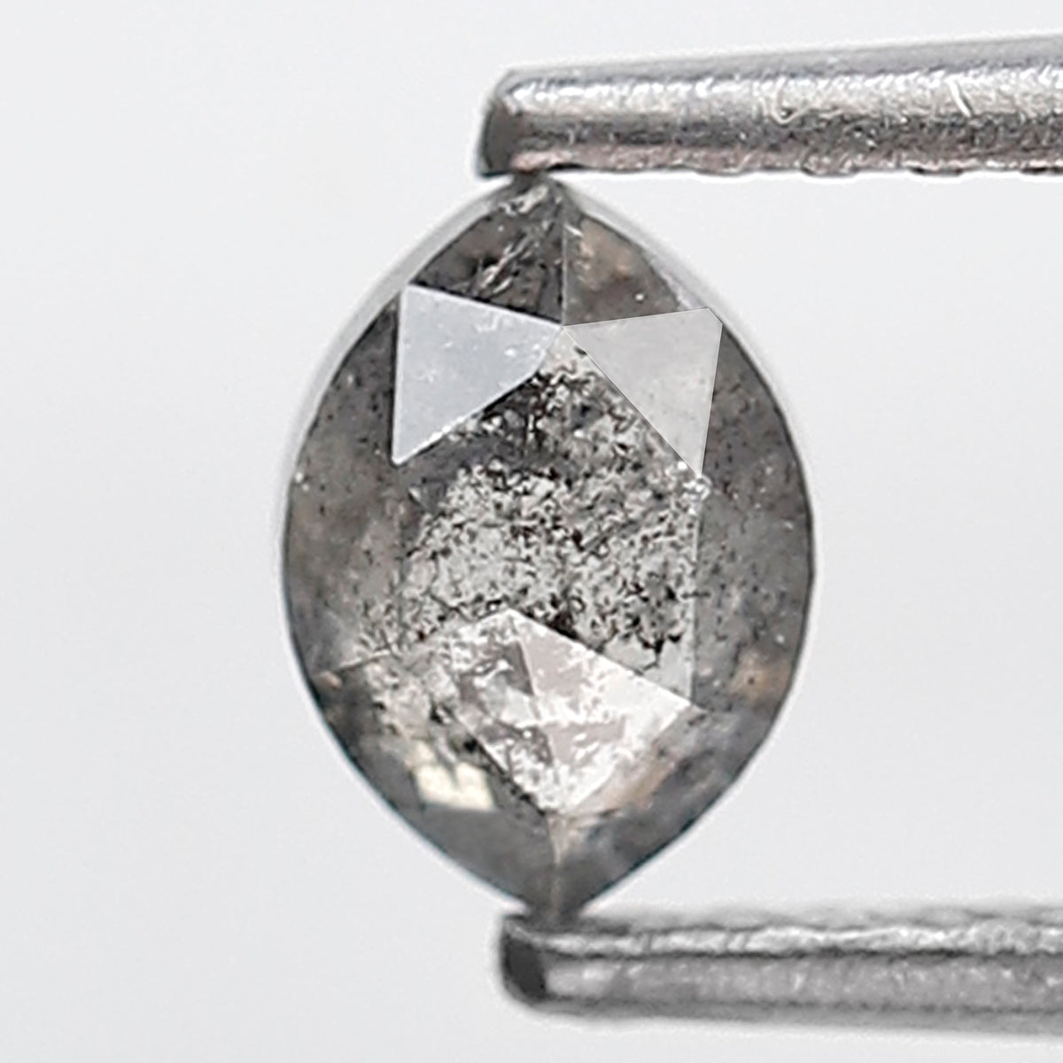 0.48 Ct Marquise Shape Salt and Pepper Diamond 5.50 MM Grey Black Color Natural Loose Diamond
